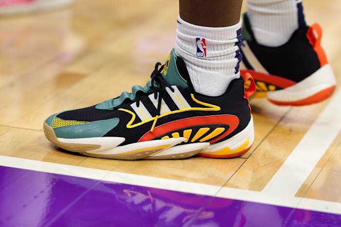 Anthony Edwards wears the adidas Crazy BYW X 2.0
